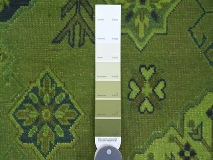 Kazak Kazak hand-knotted wool rug in Overdyed & Green, 7'5" x 10' — SKU O020250 (view 7)