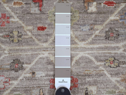 Brown 8'0" x 9'9" Oushak / Peshawar Hand knotted Wool Rug - Sku: O020253
