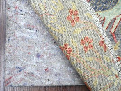 Peshawar Oushak hand-knotted wool rug in Gray, 5'6" x 5'8" — SKU O020257 (view 2)