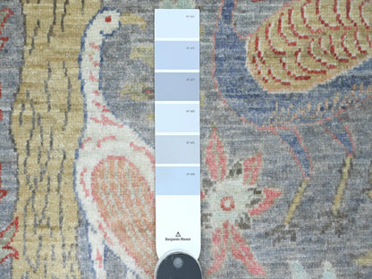 Peshawar Oushak hand-knotted wool rug in Gray, 5'6" x 5'8" — SKU O020257 (view 3)