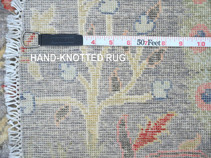 Peshawar Oushak hand-knotted wool rug in Gray, 5'6" x 5'8" — SKU O020257 (view 6)