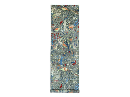Peshawar Oushak hand-knotted wool runner in Gray, 3'11" x 16'4" — SKU O020261