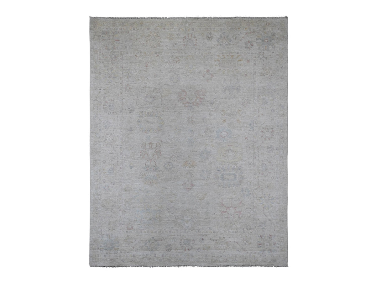 Oushak Oushak hand-knotted wool rug in Gray, 7'10" x 9'8" — SKU O020265