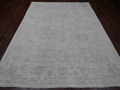 Oushak Oushak hand-knotted wool rug in Gray, 7'10" x 9'8" — SKU O020265 (view 2)