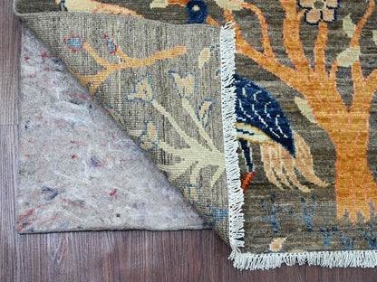 Peshawar Oushak hand-knotted wool runner in Gray, 2'8" x 5'8" — SKU O020267 (view 2)