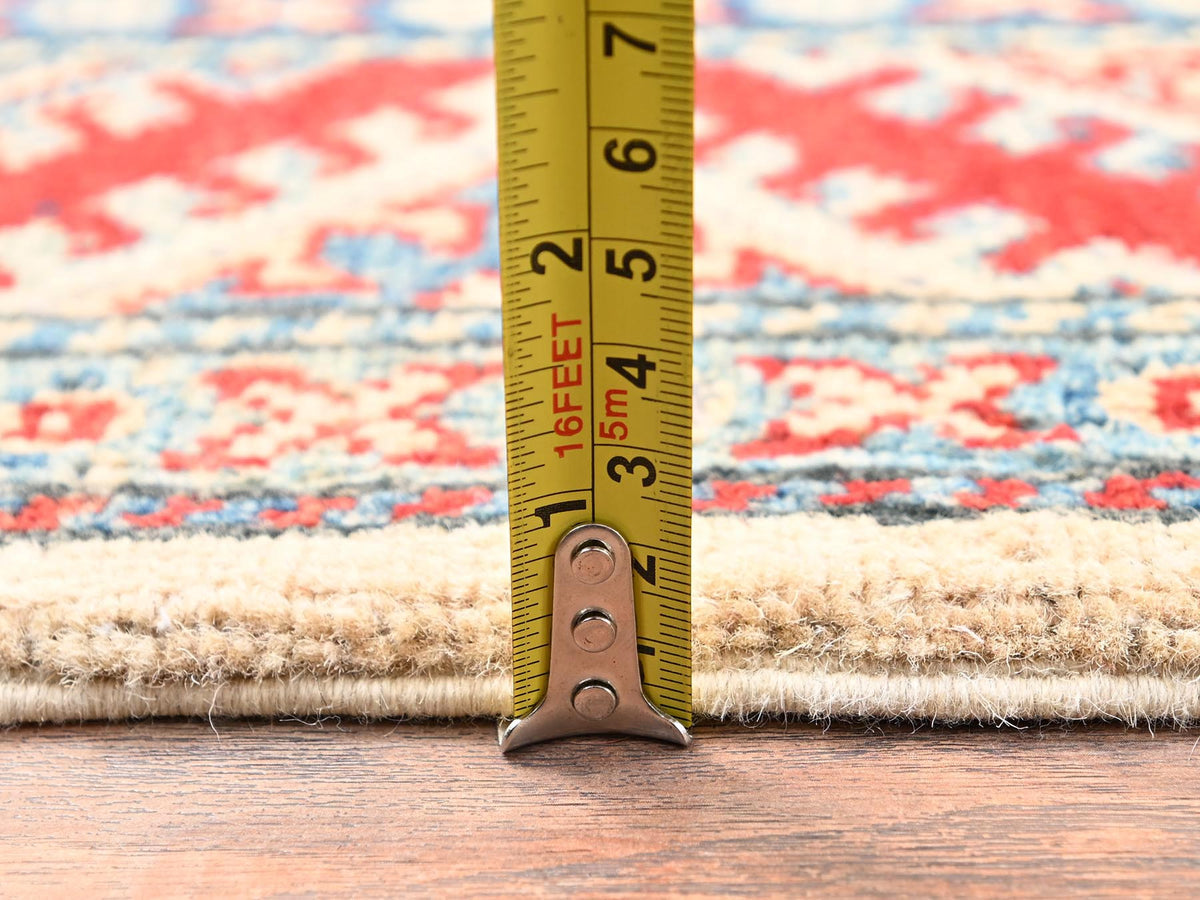Kazak Kazak hand-knotted wool runner in Ivory, 2'9" x 15'4" — SKU O02026 (view 6)