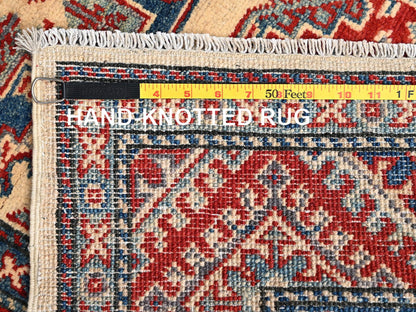 Kazak Kazak hand-knotted wool runner in Ivory, 2'9" x 15'4" — SKU O02026 (view 7)