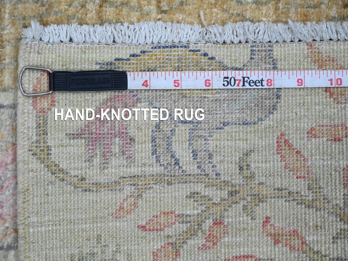 Peshawar Oushak hand-knotted wool rug in Green, 2'11" x 4'8" — SKU O020273 (view 6)