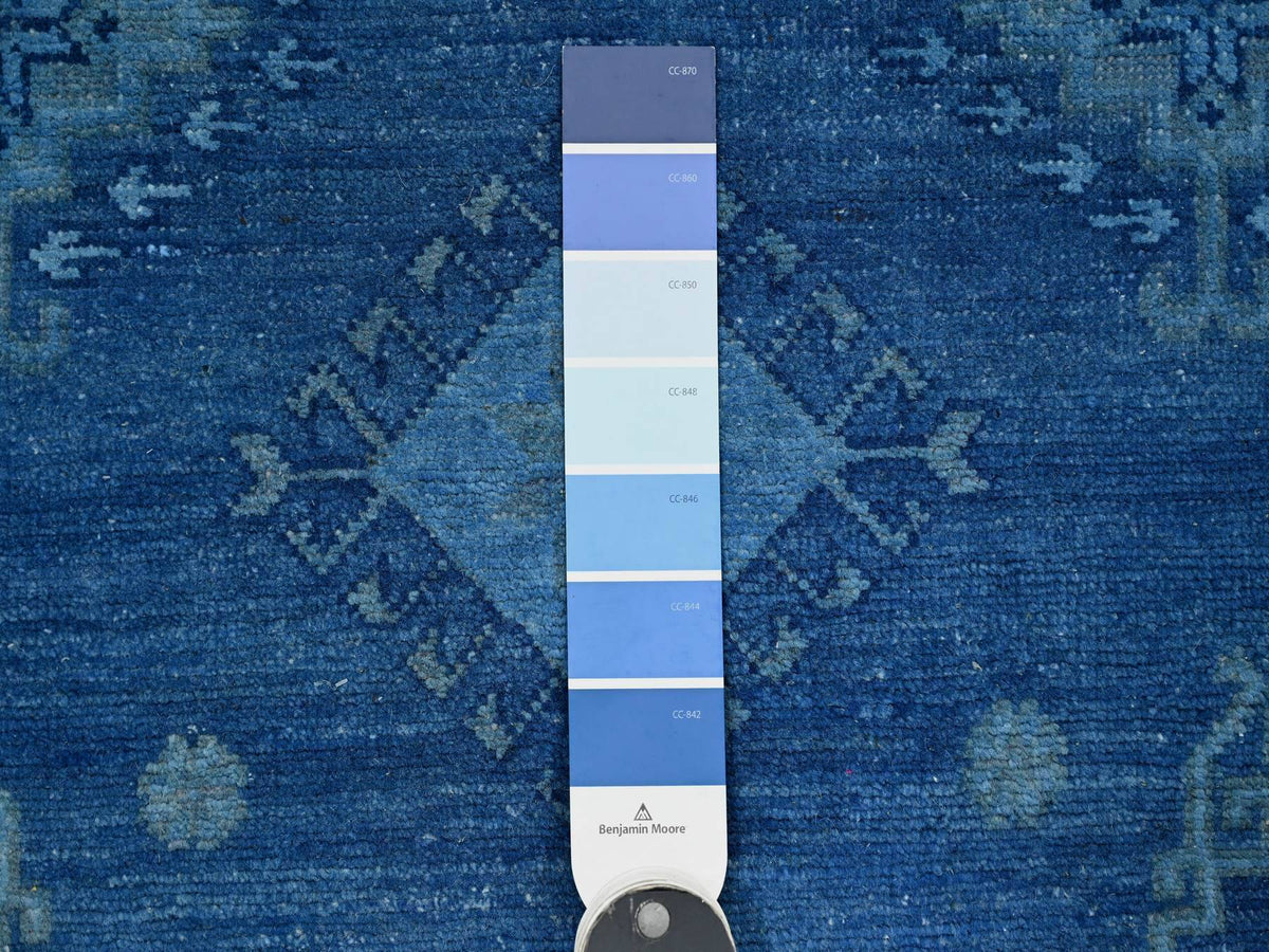 Kazak Kazak hand-knotted wool rug in Overdyed & Blue, 5'9" x 8'7" — SKU O020281 (view 3)
