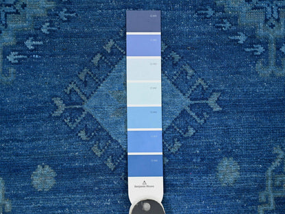 Kazak Kazak hand-knotted wool rug in Overdyed & Blue, 5'9" x 8'7" — SKU O020281 (view 3)