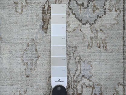 Oushak Oushak hand-knotted wool runner in Gray, 2'7" x 9'9" — SKU O020301 (view 3)