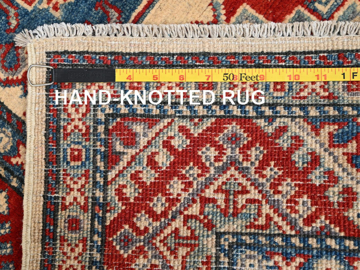 Kazak Kazak hand-knotted wool runner in Ivory, 2'10" x 15'5" — SKU O02030 (view 7)