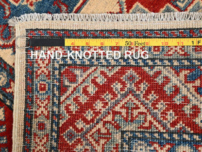 Kazak Kazak hand-knotted wool runner in Ivory, 2'10" x 15'5" — SKU O02030 (view 7)