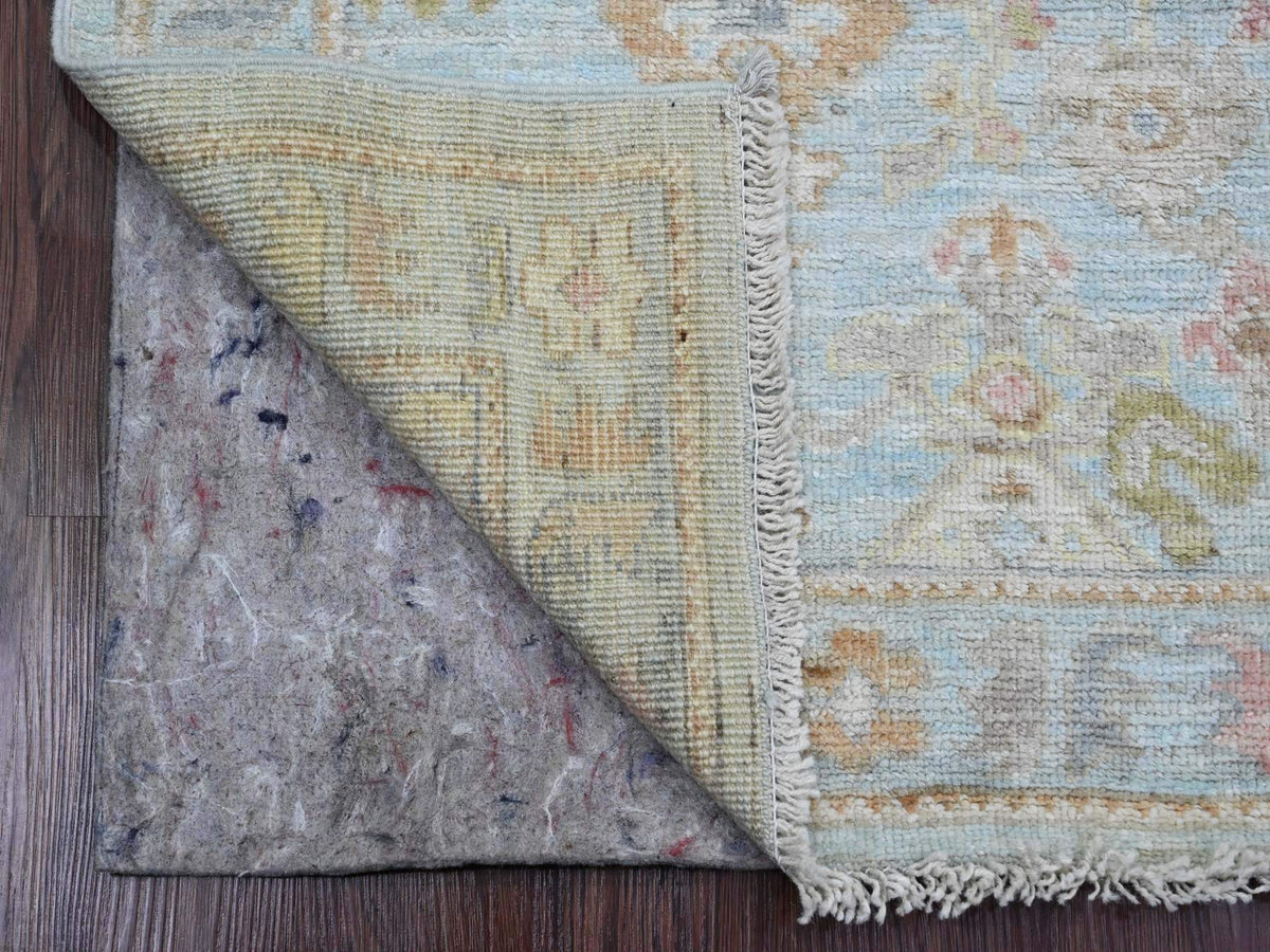 Oushak Oushak hand-knotted wool runner in Blue, 2'9" x 9'10" — SKU O020312 (view 2)