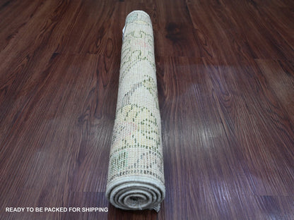 Oushak Oushak hand-knotted wool rug in Ivory, 2' x 3' — SKU O020319 (view 4)