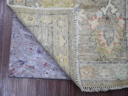 Brown 2'0" x 3'2" Oushak / Peshawar Hand knotted Wool Rug - Sku: O020321
