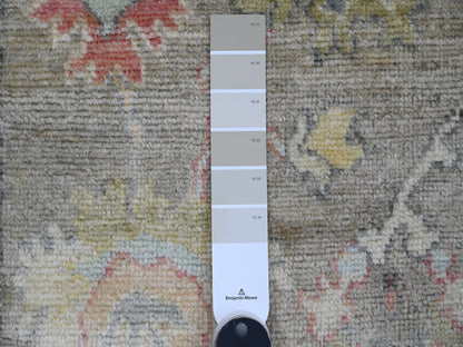 Brown 2'0" x 3'2" Oushak / Peshawar Hand knotted Wool Rug - Sku: O020321