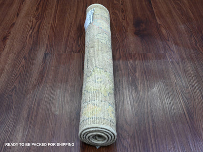 Brown 2'0" x 3'2" Oushak / Peshawar Hand knotted Wool Rug - Sku: O020321
