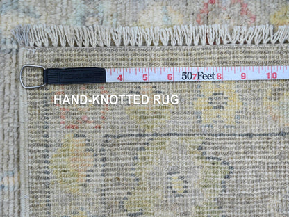 Brown 2'0" x 3'2" Oushak / Peshawar Hand knotted Wool Rug - Sku: O020321