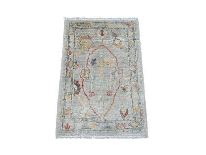 Oushak Oushak hand-knotted wool rug in Gray, 2'1" x 3' — SKU O020330
