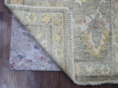 Brown 1'11" x 3'2" Oushak / Peshawar Hand knotted Wool Rug - Sku: O020331