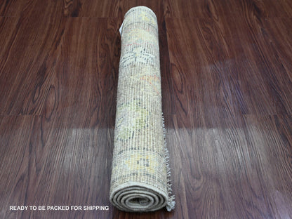 Brown 1'11" x 3'2" Oushak / Peshawar Hand knotted Wool Rug - Sku: O020331