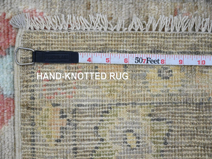 Brown 1'11" x 3'2" Oushak / Peshawar Hand knotted Wool Rug - Sku: O020331