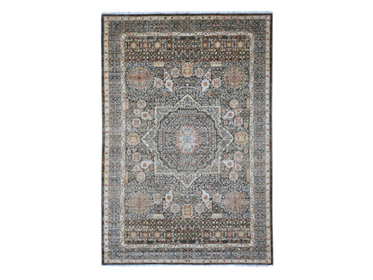 Mamluk Mamluk hand-knotted wool rug in Brown, 6'1" x 8'11", SKU O020336