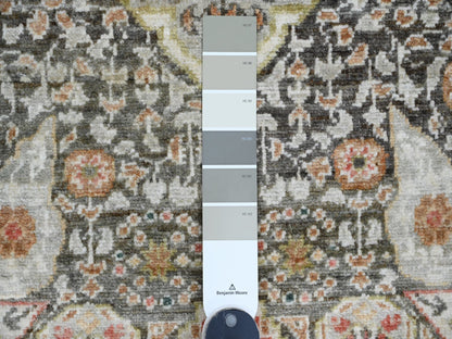 Mamluk Mamluk hand-knotted wool rug in Brown, 6'1" x 8'11", SKU O020336 (view 3)