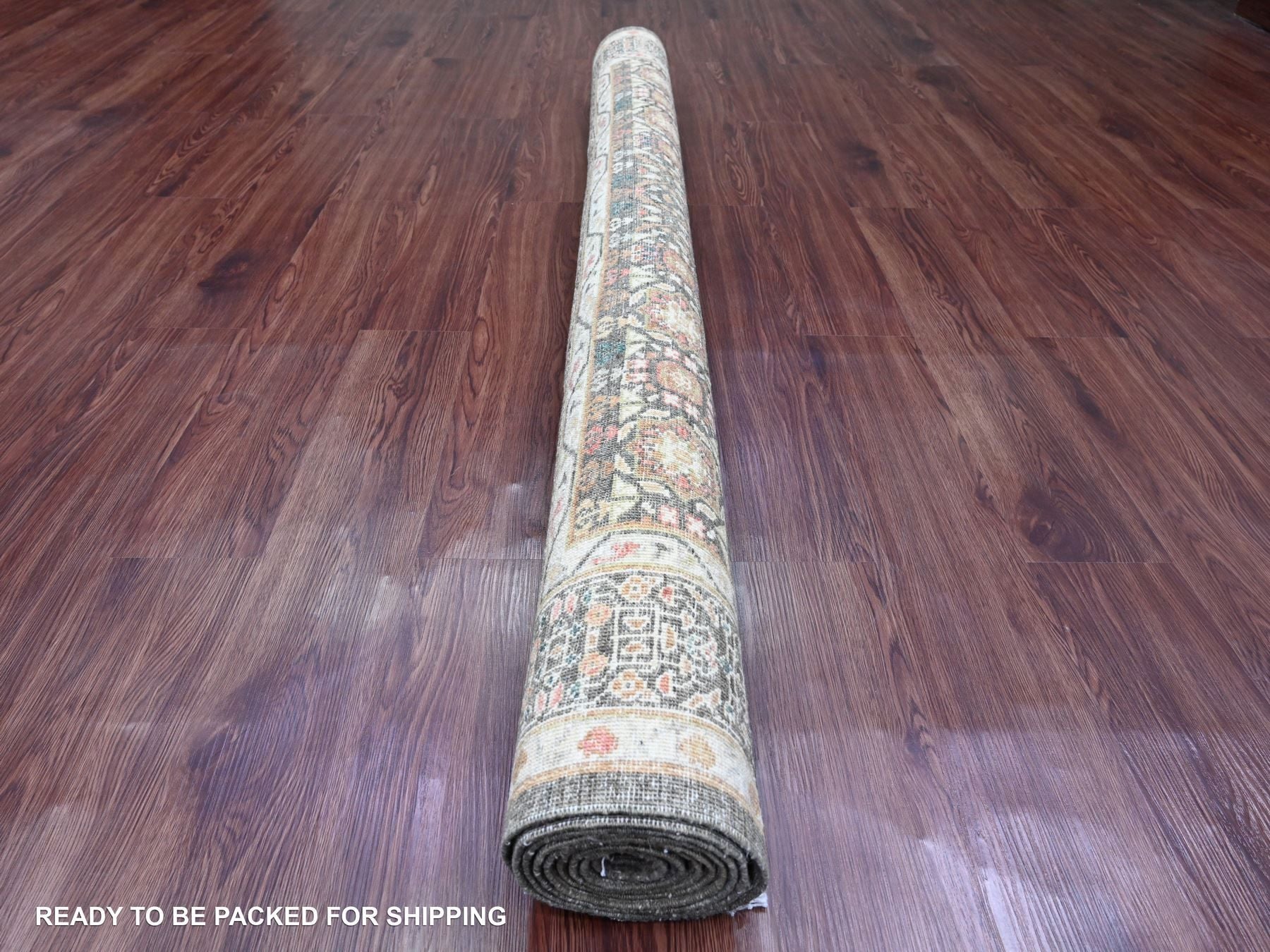 Mamluk Mamluk hand-knotted wool rug in Brown, 6'1" x 8'11", SKU O020336 (view 4)