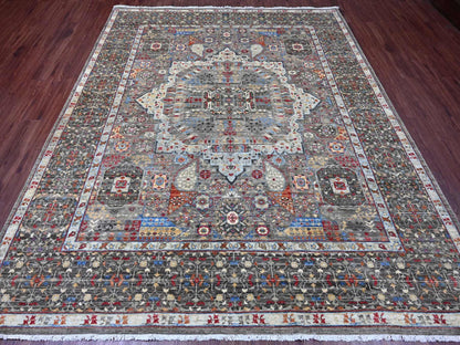 Mamluk Mamluk hand-knotted wool rug in Gray, 7'11" x 9'8" — SKU O020338 (view 2)