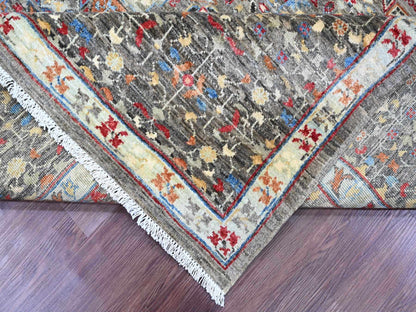 Mamluk Mamluk hand-knotted wool rug in Gray, 7'11" x 9'8" — SKU O020338 (view 6)