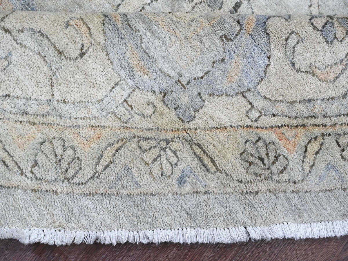 Mahal Oushak hand-knotted wool rug in Gray & Ivory, 12' x 12'2" — SKU O020339 (view 6)