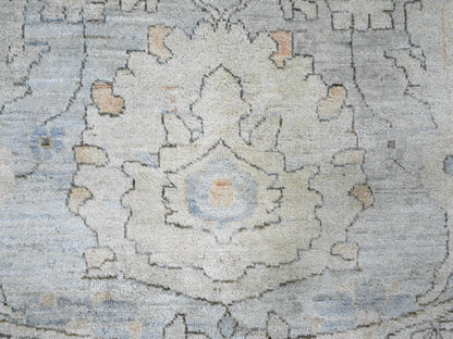 Mahal Oushak hand-knotted wool rug in Gray & Ivory, 12' x 12'2" — SKU O020339 (view 8)