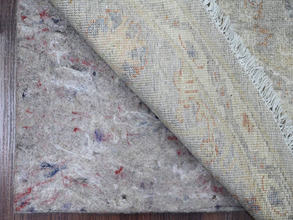 Blue 5'10" x 6'0" Oushak And Peshawar Hand knotted Wool Rug - Sku: O020342