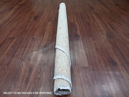 Blue 5'10" x 6'0" Oushak And Peshawar Hand knotted Wool Rug - Sku: O020342