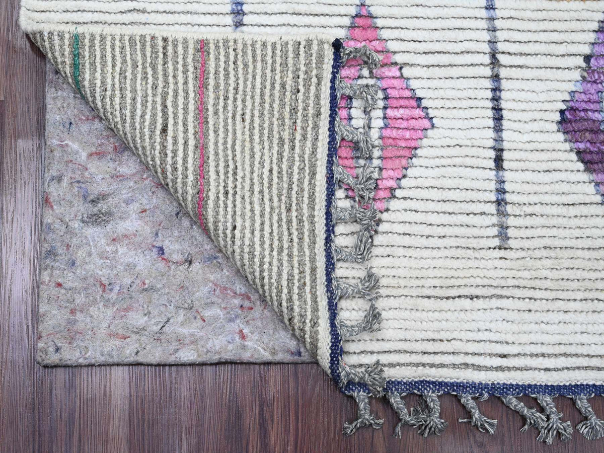Tribal Tribal & Geometric hand-knotted wool rug in Ivory, 5'5" x 8'6" — SKU O020345 (view 2)