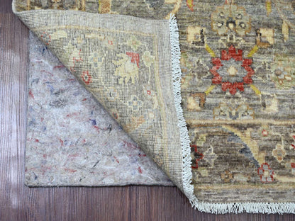 Heriz Oushak hand-knotted wool rug in Gray & Brown, 3'1" x 4'9" — SKU O020353 (view 2)
