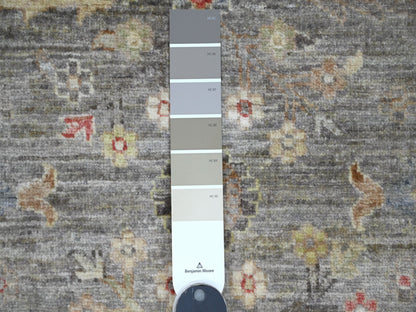 Heriz Oushak hand-knotted wool rug in Gray & Brown, 3'1" x 4'9" — SKU O020353 (view 3)