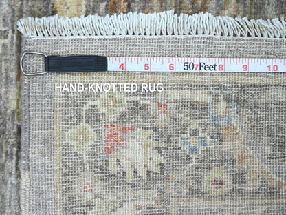 Heriz Oushak hand-knotted wool rug in Gray & Brown, 3'1" x 4'9" — SKU O020353 (view 6)