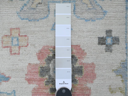 Oushak Oushak hand-knotted wool runner in Ivory & Gray, 2'9" x 16' — SKU O020356 (view 3)