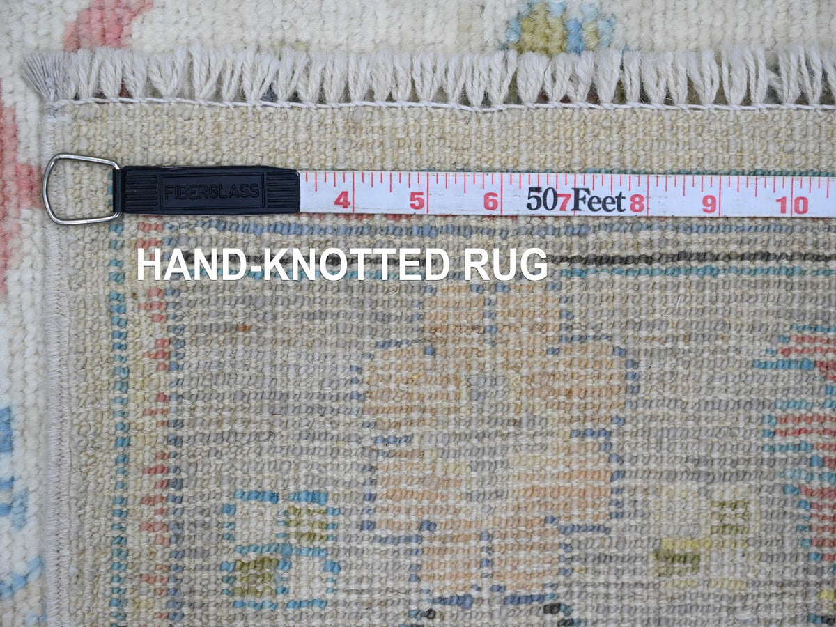 Oushak Oushak hand-knotted wool runner in Ivory & Gray, 2'9" x 16' — SKU O020356 (view 6)