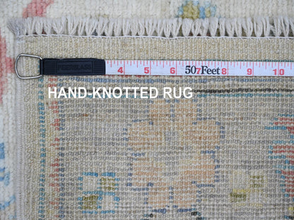 Oushak Oushak hand-knotted wool runner in Ivory & Gray, 2'9" x 16' — SKU O020356 (view 6)