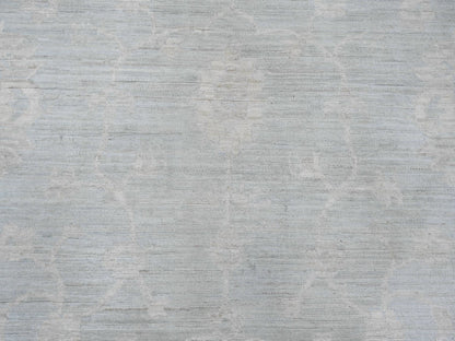 Peshawar Oushak hand-knotted wool rug in Gray & Ivory, 11'10" x 15'3" — SKU O020366 (view 8)