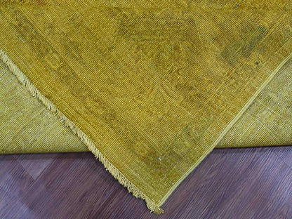 Peshawar Vintage hand-knotted wool rug in Overdyed & Yellow, 7'7" x 9'7" — SKU O020369 (view 6)