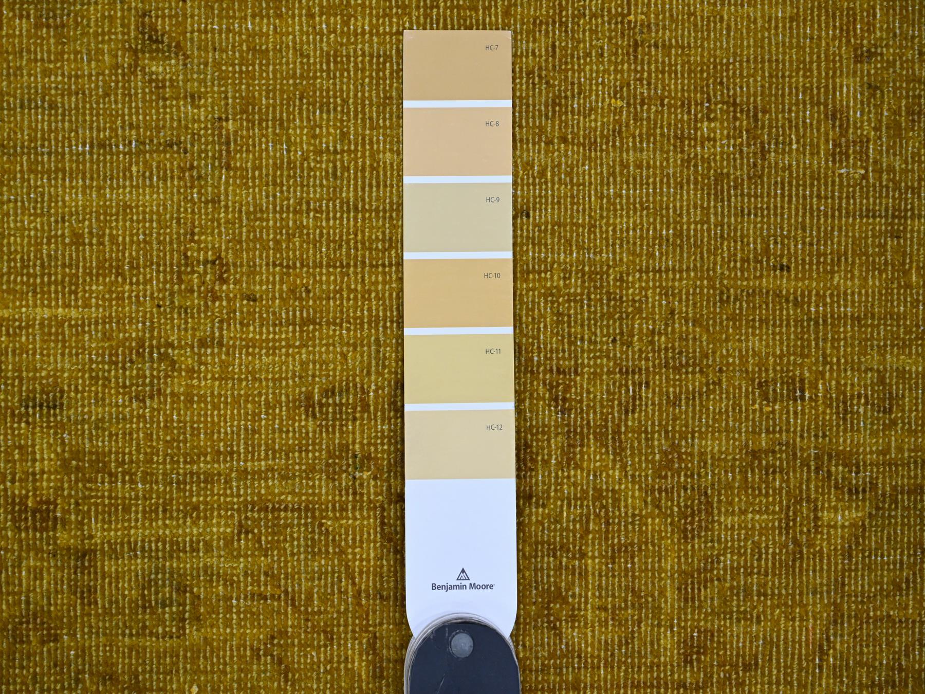 Peshawar Vintage hand-knotted wool rug in Overdyed & Yellow, 7'7" x 9'7" — SKU O020369 (view 7)