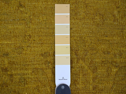 Peshawar Vintage hand-knotted wool rug in Overdyed & Yellow, 7'7" x 9'7" — SKU O020369 (view 7)