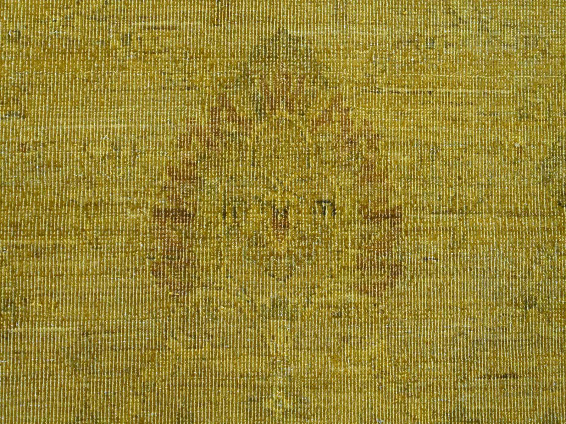 Peshawar Vintage hand-knotted wool rug in Overdyed & Yellow, 7'7" x 9'7" — SKU O020369 (view 8)