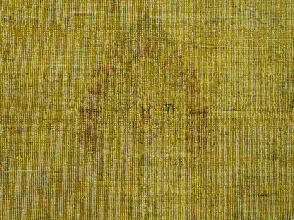 Peshawar Vintage hand-knotted wool rug in Overdyed & Yellow, 7'7" x 9'7" — SKU O020369 (view 8)