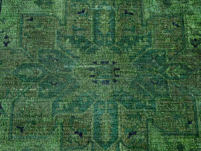 Overdyed 7'9" x 9'8" Vintage Hand knotted Wool Rug - Sku: O020371